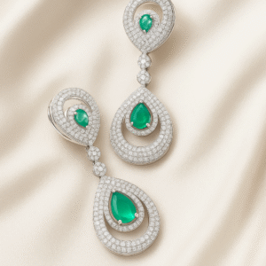 Emerald Green Teardrop Earrings | Shopyzz