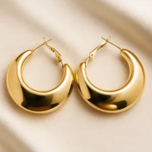 Gold Plated Round Hoop Earrings – Shopyzz
